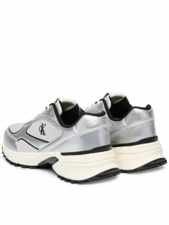Sneakers Hike Runner Laceup Mesh Mix Met YM0YM01402 Argento
