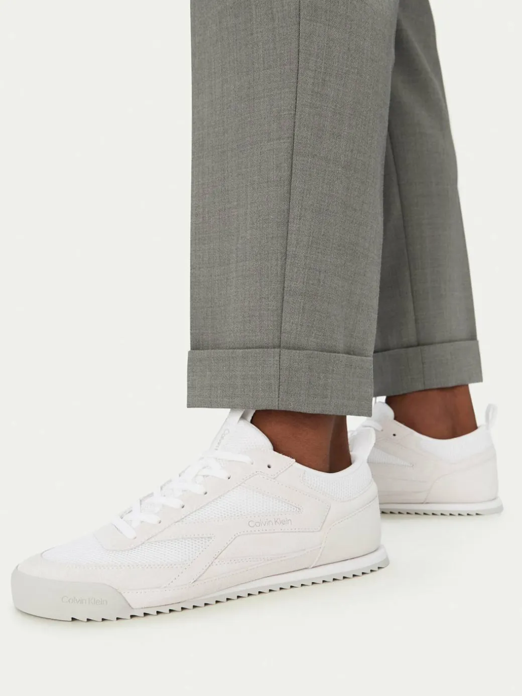 Sneakers Low Pro Runner Mix Mat HM0HM02208 Bianco