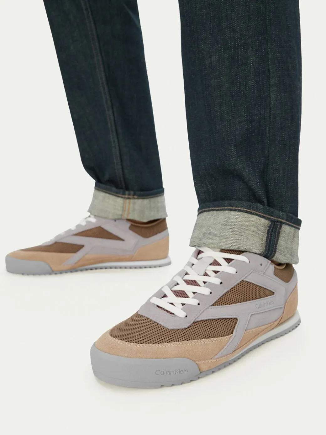 Sneakers Low Pro Runner Mix Mat HM0HM02208 Marrone